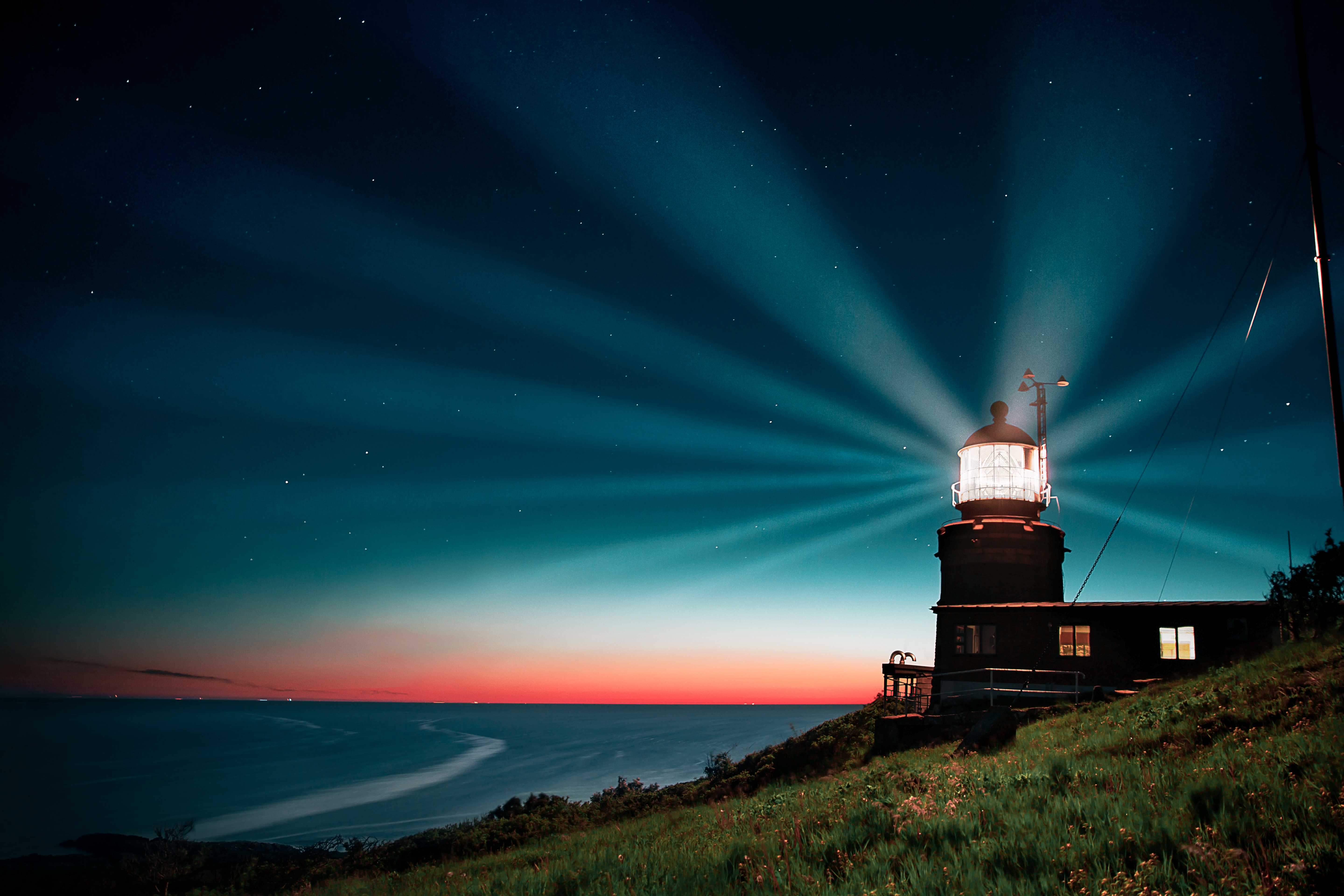 Lighthouse at golden hour — a guiding light through difficult times